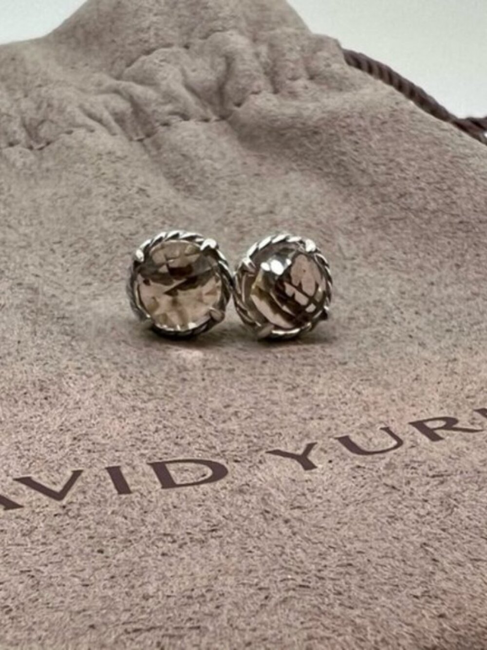 David Yurman Chatelaine Earrings Morganite